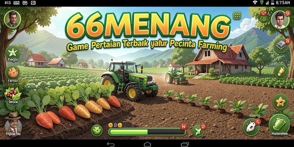 Tampilan gameplay <strong>66MENANG</strong> dengan aktivitas bertani yang seru.