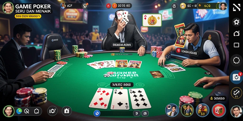 Gameplay menegangkan dalam poker dengan grafik menarik.