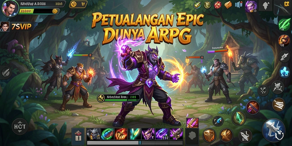 Tangkapan layar utama memperlihatkan aksi seru dalam gameplay ARPG.