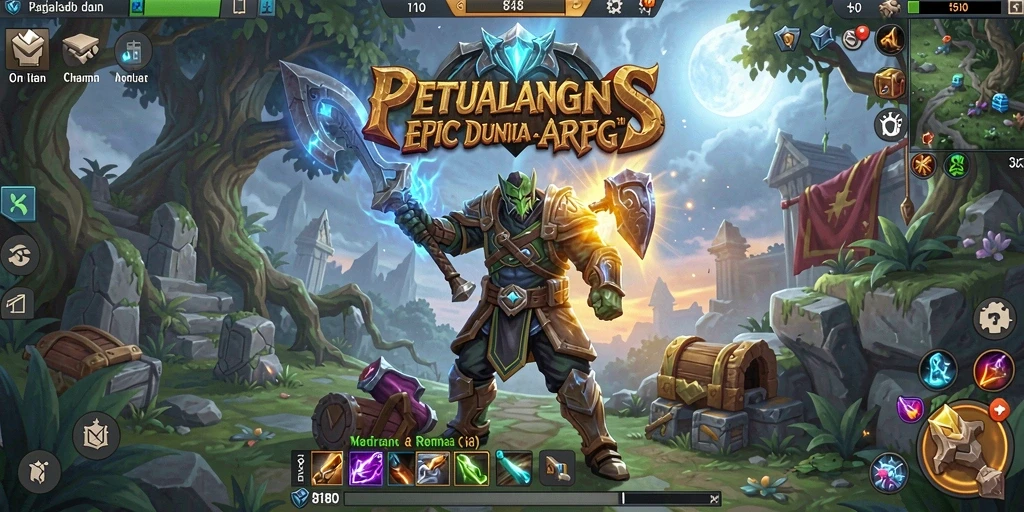 Tampilan screenshot utama 8180 menampilkan aksi pertempuran yang mengagumkan.