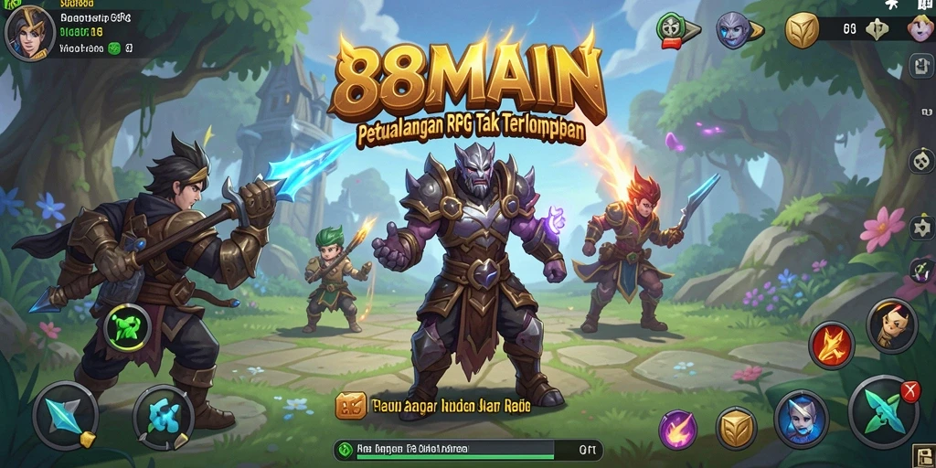 Tampilan gameplay RPG yang menakjubkan dan imersif di 88MAIN.
