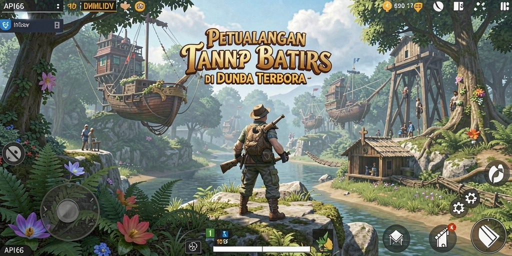 Tampilan gameplay API66 yang penuh petualangan di dunia terbuka.