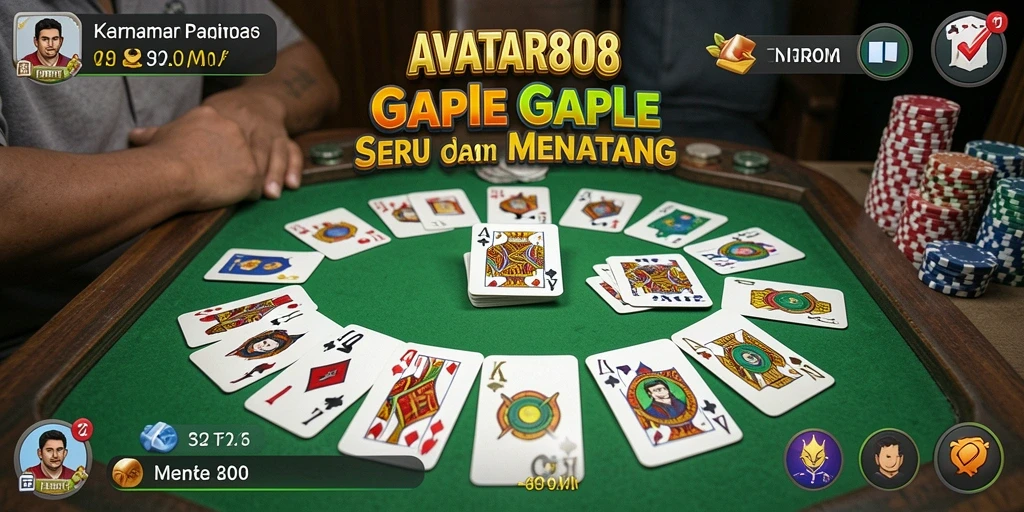 Tampilkan gameplay seru Gaple di AVATAR808.