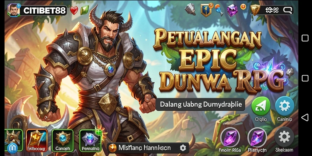 Tampilan gameplay CITIBET88 yang penuh aksi dan petualangan RPG.