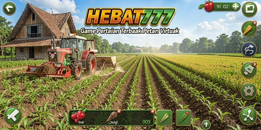 Tampilan gameplay HEBAT777 yang menarik, menampilkan proses bertani dan merawat hewan.