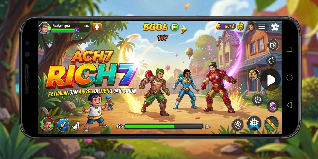 Tampilan gameplay menegangkan di RICH7 dengan aksi cepat.