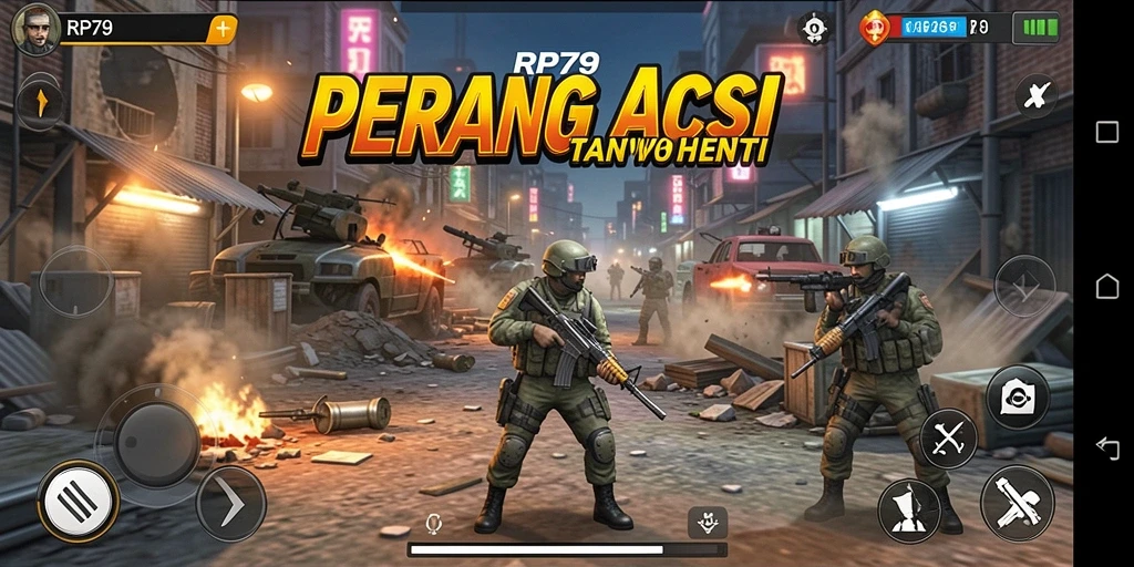 Tangkapan layar menampilkan pertempuran seru dan grafis memukau.