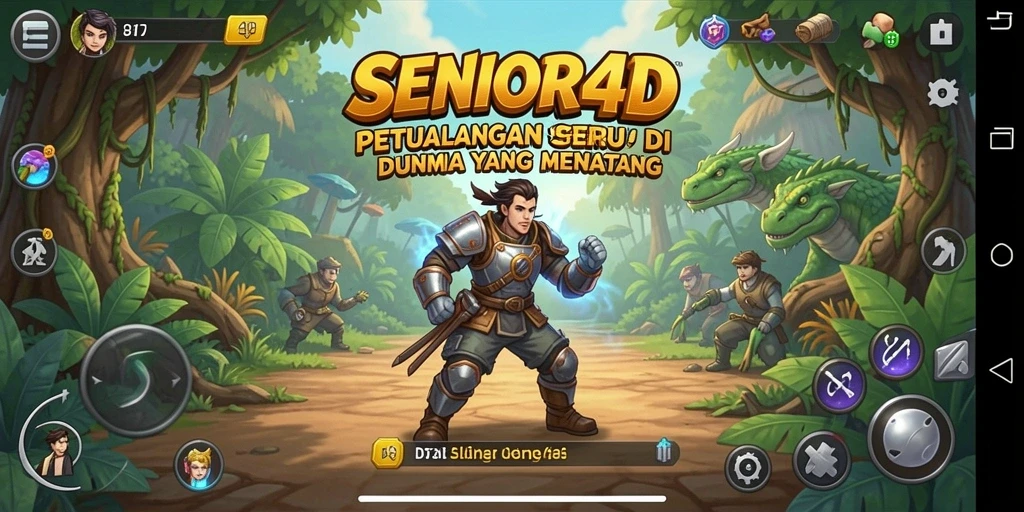 Screenshot SENIOR4D menampilkan karakter utama dalam aksi petualangan mendebarkan.