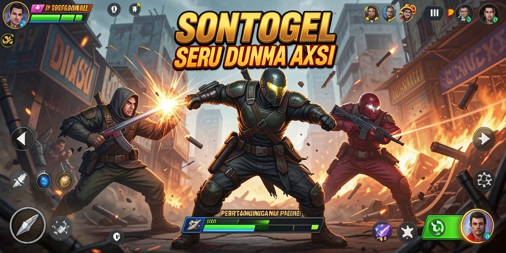 Tangkapan layar menunjukkan pertarungan intens di <strong>SONTOGEL</strong>.