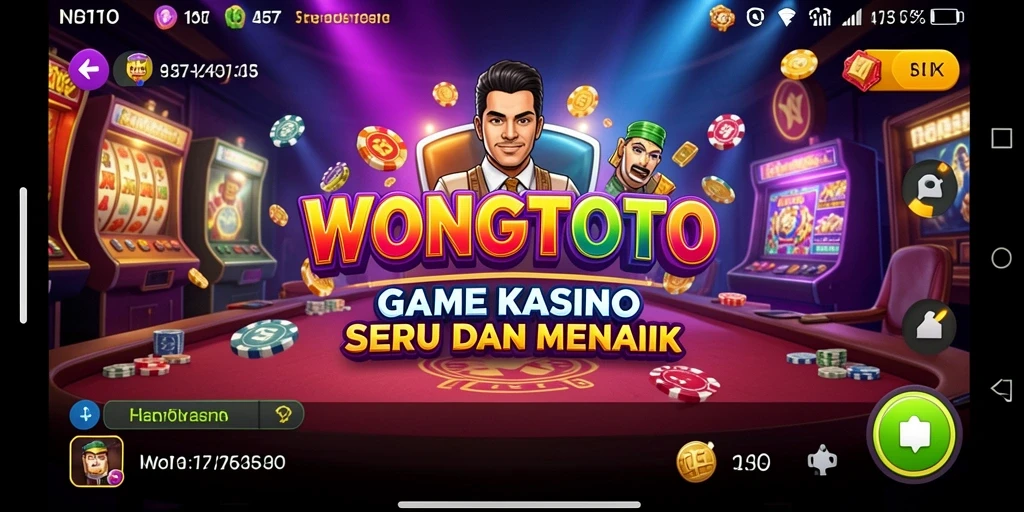 Tangkapan layar utama WONGTOTO menampilkan gameplay seru Kasino.